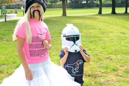 kids wearing geeky t-shirts from Tees For Your Head